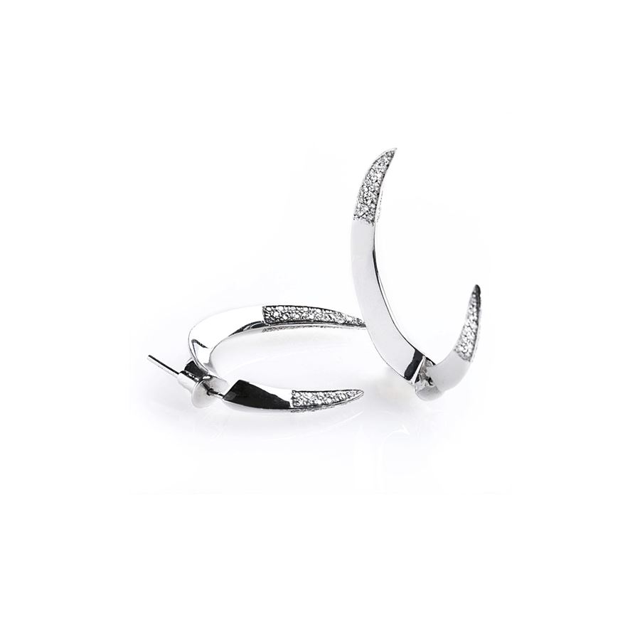 White gold and diamond hooks earrings UNCINI | OR F/R BIG OROAU18B CT.0,89